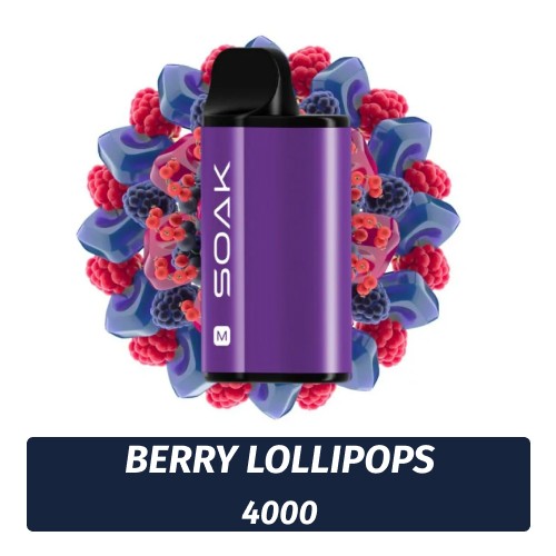 SOAK M - Berry Lollipops 4000 (Одноразовая электронная сигарета)