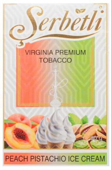 Табак Serbetli - Peach Ice Cream Pistachio / Персиково-фисташковое мороженое (50г)