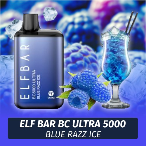 Elf Bar BC Ultra - Blue razz ice 5000 (Одноразовая электронная сигарета)