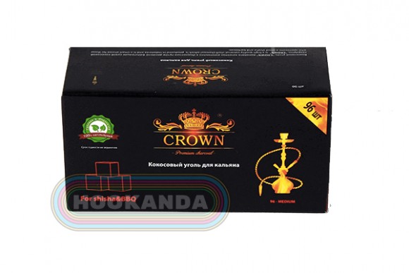 Уголь для кальяна Crown - 96 шт. (22x22x22)