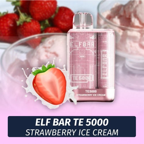 Elf Bar TE - Strawberry ice cream 5000 (Одноразовая электронная сигарета)