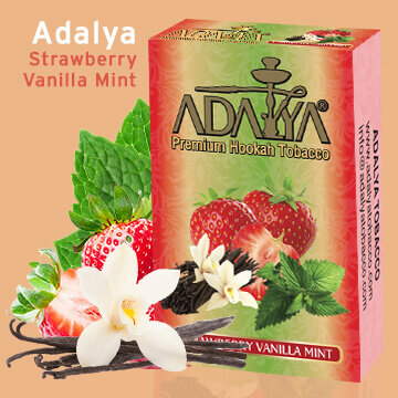 Табак Adalya - Strawberry Vanilla Mint / Клубника, ваниль, мята (50г)