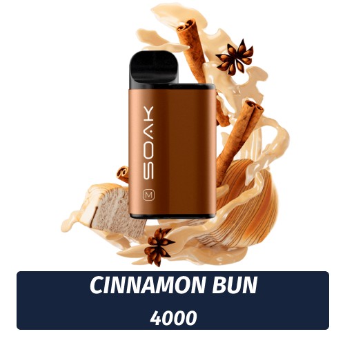 SOAK M - Cinnamon Bun 4000 (Одноразовая электронная сигарета)