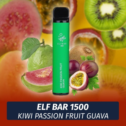 Одноразовая электронная сигарета Elf Bar - Kiwi Passion Fruit Guava 1500