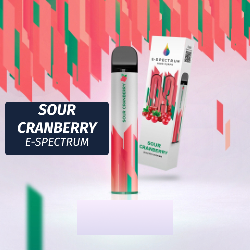 E-Spectrum Sour Cranberry 1500 (Одноразовая электронная сигарета)