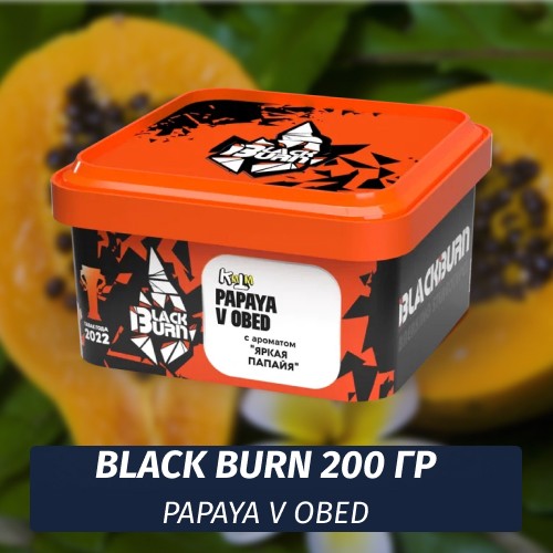 Табак Black Burn 200 гр Papaya v obed (Яркая Папайя)