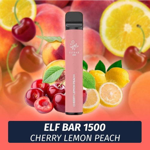 Одноразовая электронная сигарета Elf Bar - Cherry Lemon Peach 1500