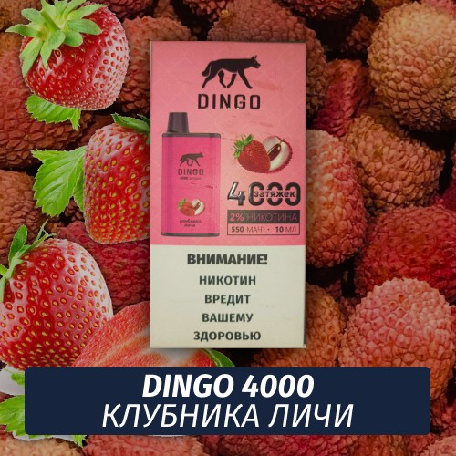 DINGO - Клубника личи 4000 (Одноразовая электронная сигарета)