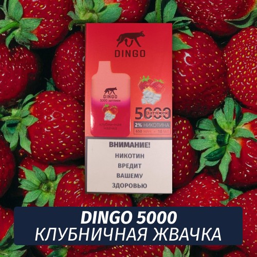 DINGO - Клубничная жвачка 5000 (Одноразовая электронная сигарета)